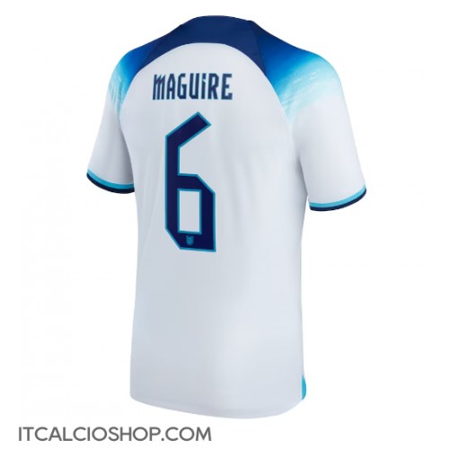 Inghilterra Harry Maguire #6 Prima Maglia Mondiali 2022 Manica Corta
